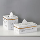 Axya Marbling Texture Tissue Box: Luxe Nordic Design for Living Room or Tea Table