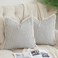 Axyaa Yarn-Dyed Striped Pillow Case Cover Soft Living Room Sofa Decoration