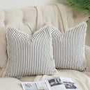 Axyaa Striped Pillow Case Cushion Cover Soft Square Sofa Decoration Throw Pillowcases
