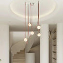 Axyaa Leather Chandelier: Nordic Minimalist Designer Italian Leather Belt Lighting