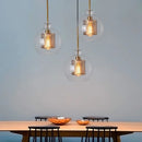 Axyaa Retro Iron Mesh Glass Ball Chandelier