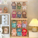 Labubu Plush Dolls Display Box Dustproof Organizer Cabinet for Axyaa Toys