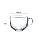 Axyaa Amber Glass Coffee Tea Mug 480ml Handle Drinkware