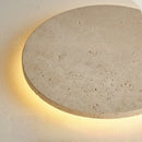 Axyaa Yellow Travertine Stone LED Wall Light - Modern Nordic Bedside Lamp