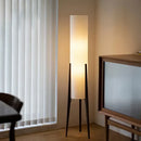 Axyaa Walnut Floor Lamp, Modern Chinese Style, LED Lighting for Living Room, Bedroom.