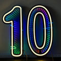 Axyaa Starry Sky Neon Number Sign Double-Sided Light for Party Decor
