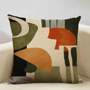 Axyaa Geometric Cushion Cover 45x45cm Linen Pillowcase for Home Bedroom Sofa