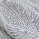 Axyaa Grey Leaves Jacquard Curtains 52"X96" for Living Room and Bedroom