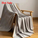 Axyaa Fish Bone Pattern Light Luxury Blanket for Living Room, Office, and Travel