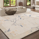 Axyaa Luxury Floral Retro-Style Living Room Carpet, Thick Soft Rug for Bedroom Décor