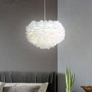 Axyaa Nordic Feather Pendant Light: Modern LED Lamp for Living Room, Bedroom, Dining, Children's Room