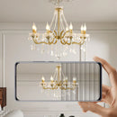 Axyaa Crystal Chandelier: European Minimalist Living Room Lamp - Modern & Cozy Bedroom Vintage Lighting