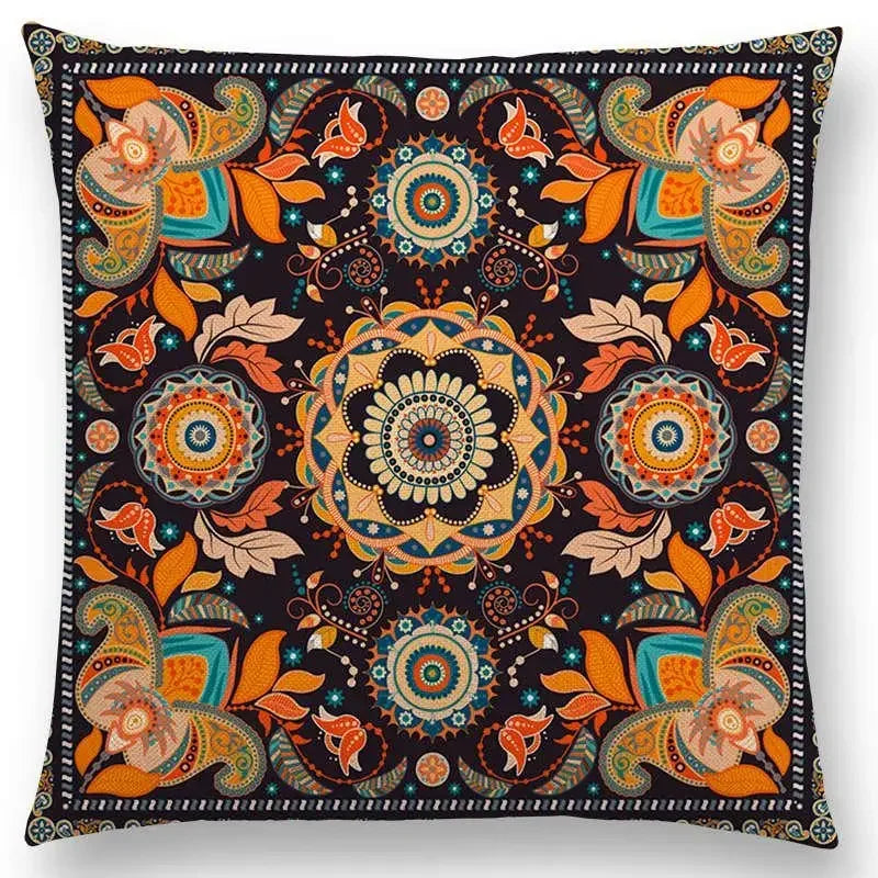 Axyaa Boho Paisley Floral Navajo Geometric Fantasy Pillowcase Suite.