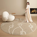 Modern Axyaa Plush Rug: Soft, Fluffy Round Carpet for Bedroom, Living Room - Light Luxury Décor