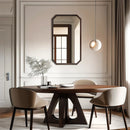 Axyaa Black Walnut Wood Wall Mounted Decorative Mirror