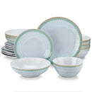 Axyaa Green Embossed Stoneware Tableware Set Service for 4/8/12
