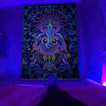 Axyaa Black Light Tapestry for UV Reactive Psychedelic Vibe