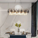 Axyaa Crystal Chandelier Stair Pendant Living Room Lighting