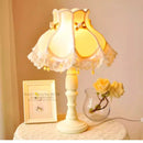 Axyaa Lace Princess LED Desk Lamp Pink Bedroom Bedside Study Lights