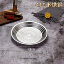 Axyaa Stainless Steel Diamond Dish Non-slip Tray Large-capacity Dinner Plate