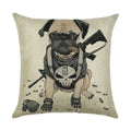Axyaa Linen Pillowcase: Cartoon Digital Print Pattern for Office, Car, Home Sofa