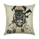 Axyaa Linen Pillowcase: Cartoon Digital Print Pattern for Office, Car, Home Sofa