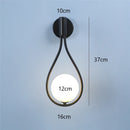 Axyaa Glass Ball Wall Lamp, Nordic Modern Design, LED Decorative Lighting for Living Room