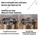 Axyaa Stainless Steel Rimmed Glass Pot Lid for Versatile Home Cooking Pan
