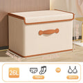 Axyaa Plus Size Clothing Organizer Box with Lid for Quilts and Bedding
