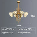 Axyaa Glass Ball Chandelier: Luxurious Creative Design for Restaurant Bedroom & High-End Lamp