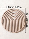 Axyaa Natural Wood Water Ripples Wall Art - Boho Living Room Accent