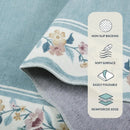 Axyaa Retro Floral Print Runner Rug: Creative Design, Machine Washable, Kitchen Floor Mat
