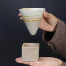 Axyaa Latte Flower Ceramic Coffee Cup Set - Creative Retro Design, Home Tea Collection