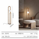 Axyaa Wooden Style LED Floor Lamp - Dark Wood Color
