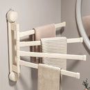 Axyaa Rotating Towel Rack: Wall-Mounted, Folding, No-Drill Bathroom Storage