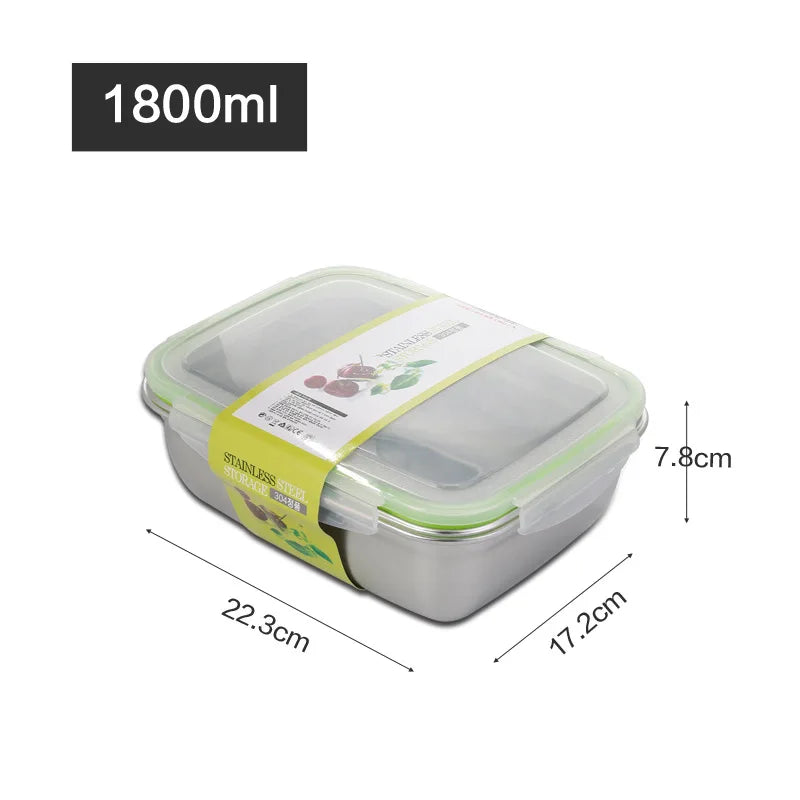 Axyaa Stainless Steel Fresh-keeping Lunch Box with Leak Proof Lid