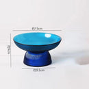 Axyaa Striped Glass Fruit Plate | Dessert Salad Bowl and Nut Storage Plate
