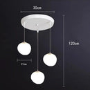 Axyaa White Glass LED Chandelier for Living Room, Staircase & Bar