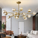 Axyaa Glass Chandelier - Modern Nordic Living Room Lighting Fixture