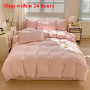 Axyaa Silk Soft Satin Jacquard 4-Piece Bed Sheet Set