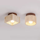 Axyaa Yellow Travertine LED Ceiling Lamp for Elegant Indoor Spaces