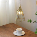 Axyaa Glass Copper Pendant Lamp for Modern Home Decor and Lighting