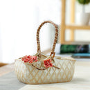 Rattan Hand Flower Pot Vase Succulent Plant Holder by Axyaa