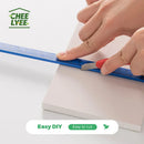Axyaa Self-Adhesive Wooden Wall Stickers, Rectangular Skirting Lines, 1mm Thickness, Indoor Use
