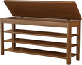 Axyaa 3-Tier Wooden Shoe Storage Bench for Entryway - Front Door Rack