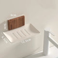 Wall-Mounted Black Walnut Soap Rack by Axyaa: No-Water Soap Box Shelf