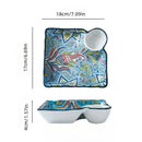 Axyaa Ceramic Dumpling Plate Set
