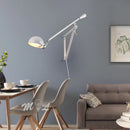 Axyaa Nordic Art Deco Iron LED Wall Lamp with Rotatable Long Arm