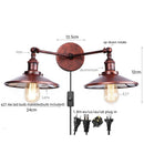 Axyaa Industrial Vintage Double Heads LED Wall Lamp