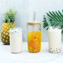 Axyaa Glass Milkshake Bubble Tea Straw Set with Cleaning Brush